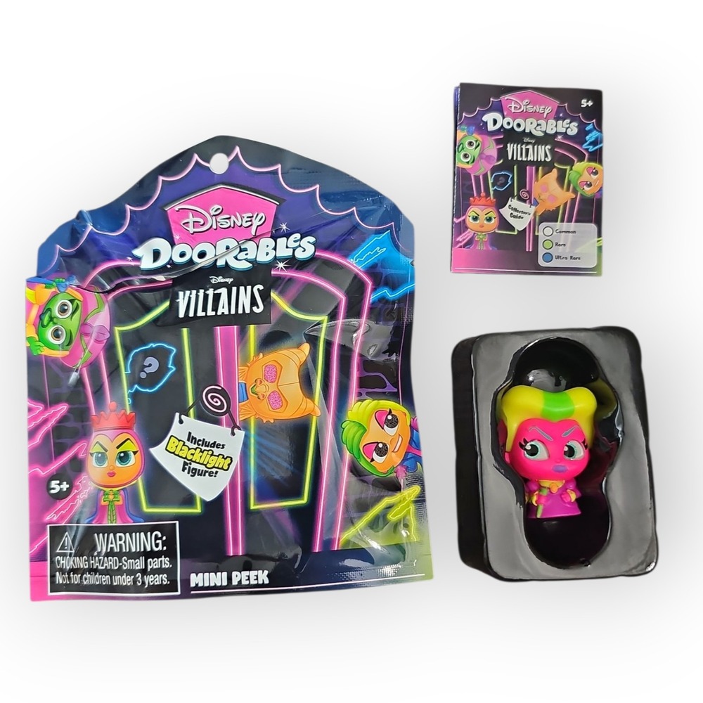 Disney Doorables Villians Black Light Lady Tremaine Neon New
